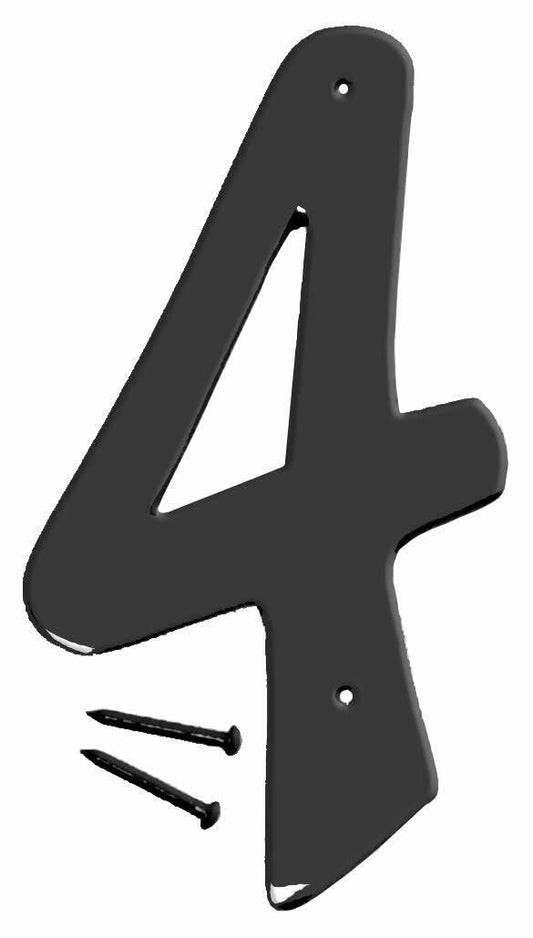 HY-KO PRODUCTS BK-40/4 Metal House Number 4 (FOUR), 4" High, Black