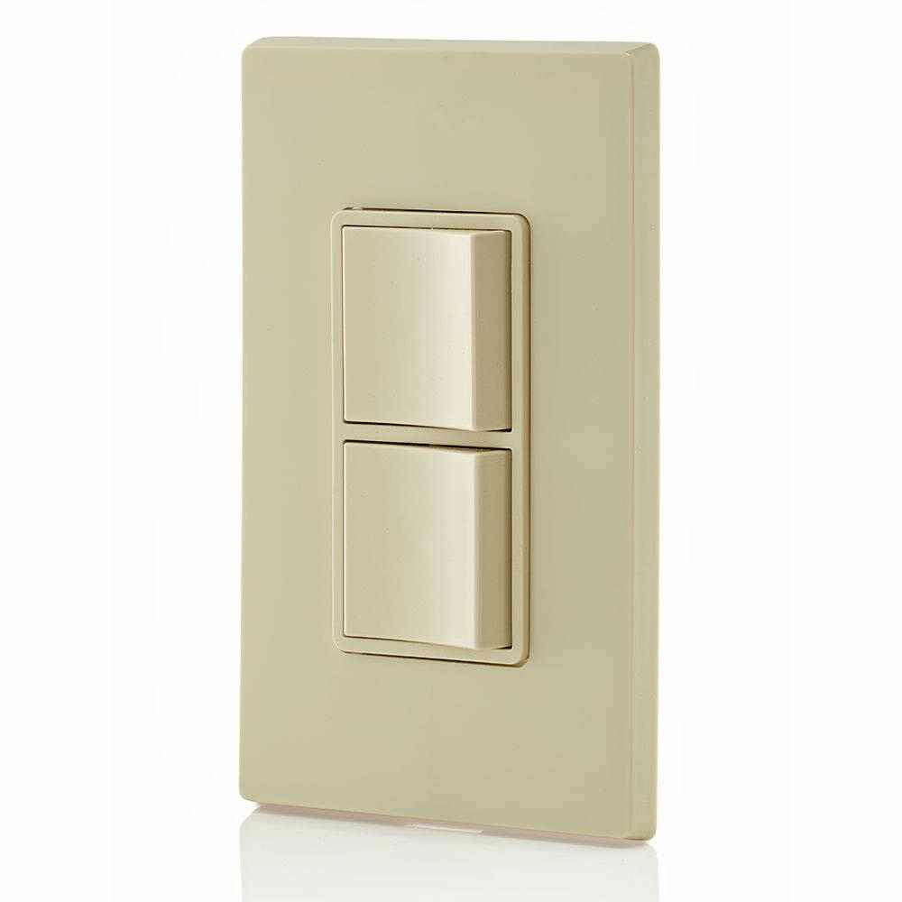 Leviton 5634-I 15 Amp, 120/277 Volt, Decora Single-Pole, AC Combination Switch, Commercial Grade, Grounding, Ivory