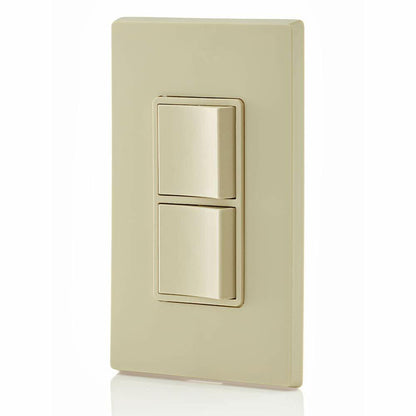 Leviton 5634-I 15 Amp, 120/277 Volt, Decora Single-Pole, AC Combination Switch, Commercial Grade, Grounding, Ivory