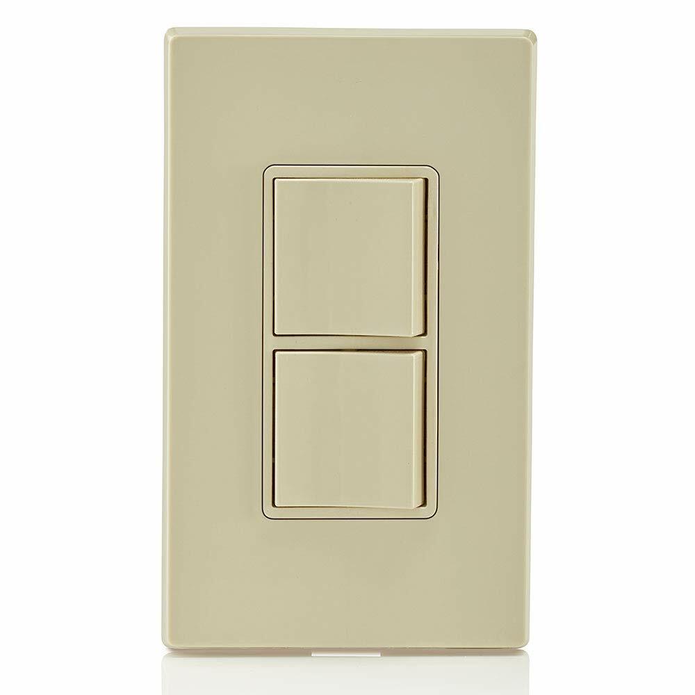 Leviton 5634-I 15 Amp, 120/277 Volt, Decora Single-Pole, AC Combination Switch, Commercial Grade, Grounding, Ivory