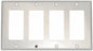 Leviton 80412-W 4-Gang Decora/GFCI Device Decora Wallplate, Standard Size, Thermoset, Device Mount, White