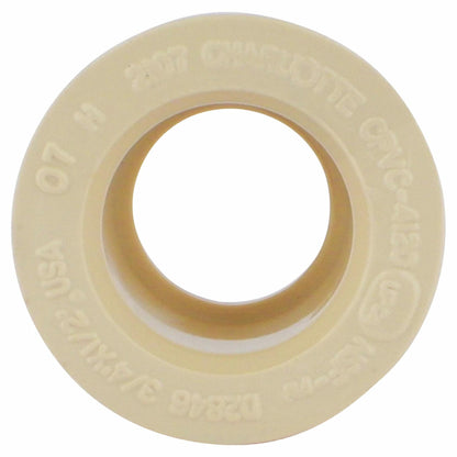 CHARLOTTE PIPE 3/4 x 1/2 CTS CPVC REDUCER BUSHING HOT AND COLD WATER DISTRIBUTION (1 Unit Piece)
