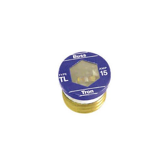 Bussmann TL-15PK4 15 Amp Time Delay, Loaded Link Edison Base Plug Fuse, 125V UL Listed, 4-Pack