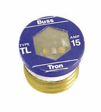 BUSSMANN TL-15-15 Amp Time Delay- Loaded Link Edison Base Plug Fuse 125V Ul Listed (Pack of 1)