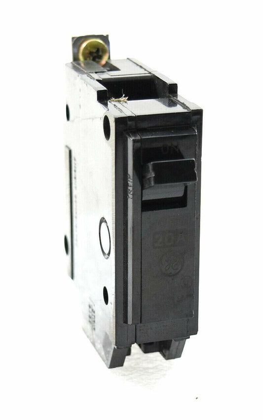 GE THQB1120 Bolt-On Mount Type THQB Miniature Circuit Breaker 1-Pole 20 Amp 120/240 Volt AC, Color