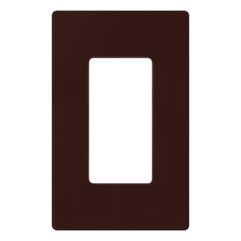 Lutron Claro 1 Gang Decorator/Rocker Wallplate, Gloss, Brown (1-Pack) | CW-1-BR