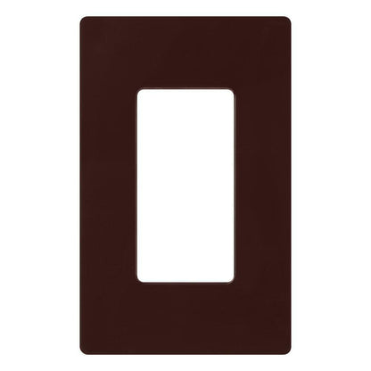 Lutron Claro 1 Gang Decorator/Rocker Wallplate, Gloss, Brown (1-Pack) | CW-1-BR