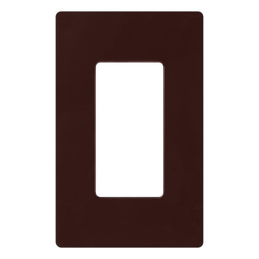 Lutron Claro 1 Gang Decorator/Rocker Wallplate, Gloss, Brown (1-Pack) | CW-1-BR