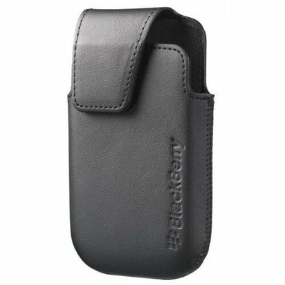 BlackBerry Curve 9310/9320 Premium Leather Pouch Holster Case With Belt Clip To Carry- Black