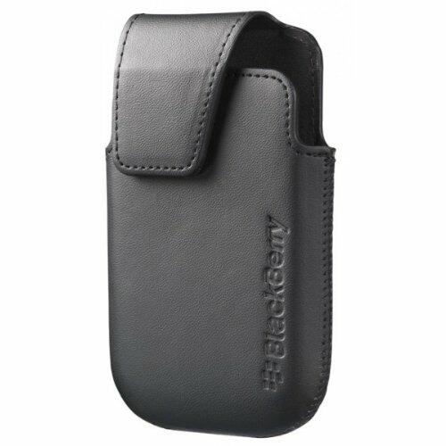 BlackBerry Curve 9310/9320 Premium Leather Pouch Holster Case With Belt Clip To Carry- Black