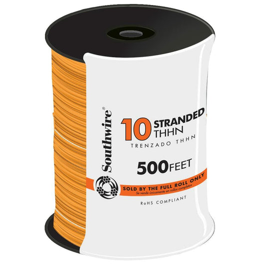 500 ft. 10 Orange Stranded CU THHN Wire