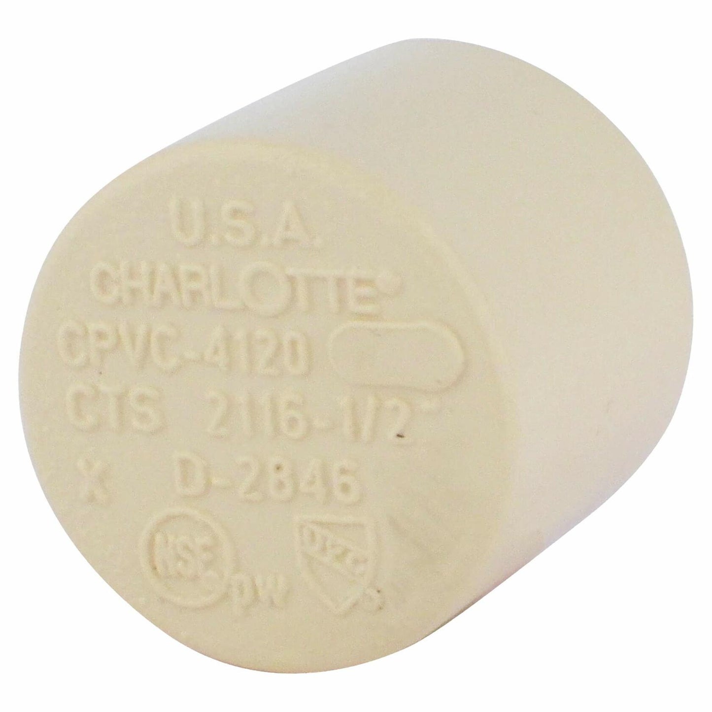 CHARLOTTE PIPE 1/2 CTS CPVC CAP HOT AND COLD WATER DISTRIBUTION (25 Unit Box)