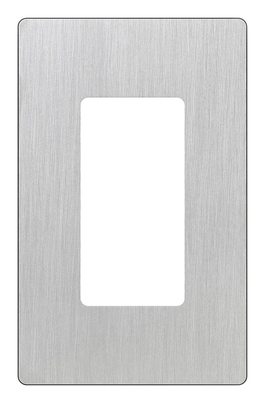 Lutron Claro 1 Gang Decorator/Rocker Wallplate, Stainless Steel (1-Pack) | CW-1-SS