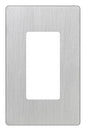 Lutron Claro 1 Gang Decorator/Rocker Wallplate, Stainless Steel (1-Pack) | CW-1-SS