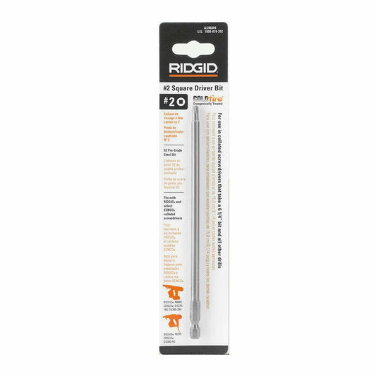RIDGID #2 x 6-1/4 in. Square Collated Screw Gun Bit