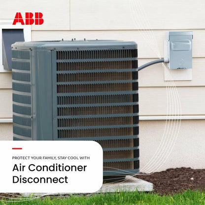 ABB TF30RCP • Weatherproof Fused AC Disconnect Switch • AC Disconnect 30A 240V • 1 Phase N3R • Horsepower Rated • 10kAIC
