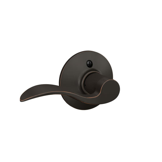 SCHLAGE Accent Lever with Addison Trim Non-Turning Lock in Aged Bronze - Right Handed - F170 ACC 716 ADD RH