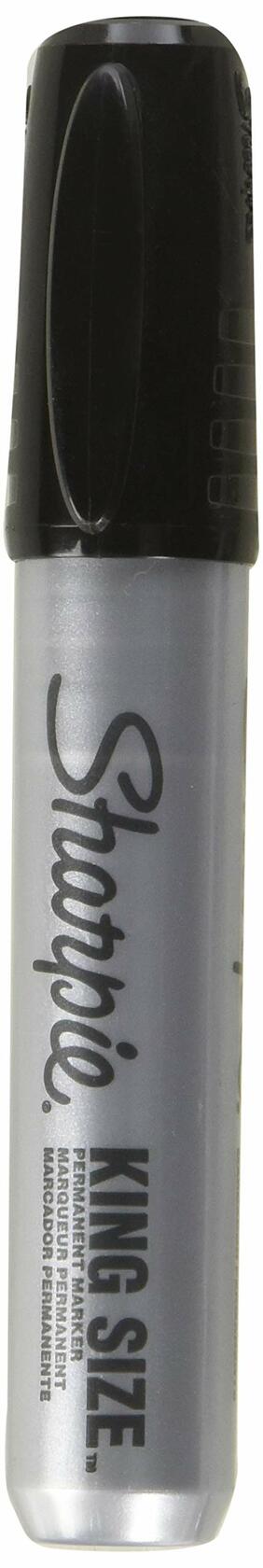 Sharpie King Size Permanent Marker - Chisel Marker Point Style - Black Ink - 1 Each