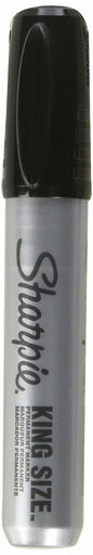 Sharpie King Size Permanent Marker - Chisel Marker Point Style - Black Ink - 1 Each