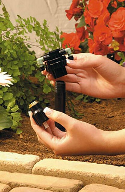 Orbit 4-Port Water Drip Irrigation Manifold for 1/4" Tube, Dripping Line - 67005