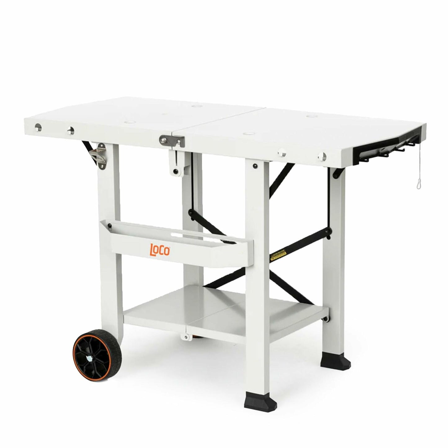 LoCo Cookers Griddle Grill Cart, Foldable Steel Tabletop Prep Station, Chalk