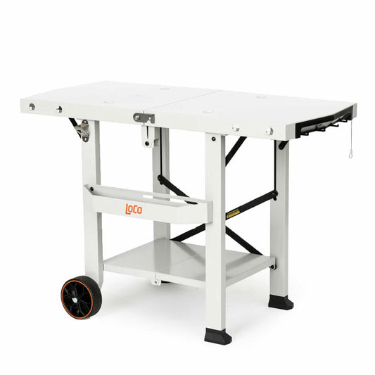 LoCo Cookers Griddle Grill Cart, Foldable Steel Tabletop Prep Station, Chalk