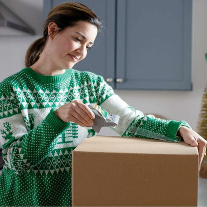 Duck EZ Start Packaging Tape, Single Roll with Dispenser, Clear Packing Tape for Mailing, Moving, Shipping & Storage, Quiet Easy Start Tape for Boxes & Shipping | Pack of 2