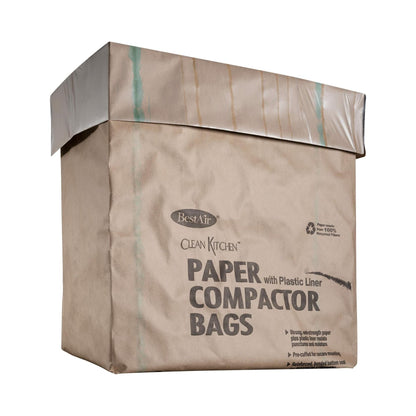 BestAir WMCK1335012-6 Heavy Duty Trash Compactor Bags, 16'' D x 9'' W x 17'' H, Pack of 1 (12 Bags)