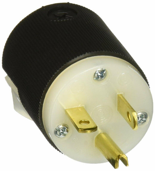 Hubbell HBL5466C Plug, 20 amp, 250V, 6-20P, Black/White