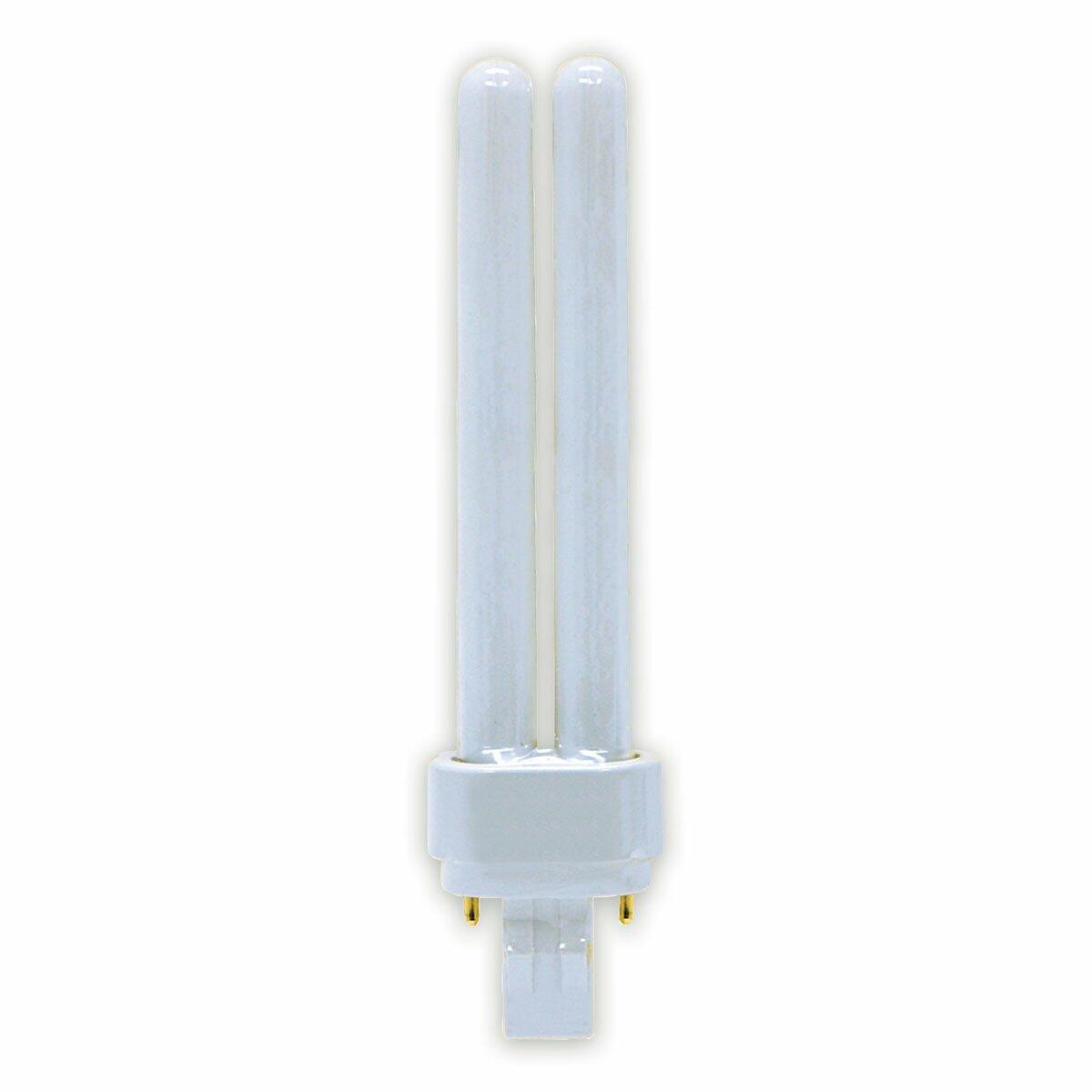 GE 97600 Traditional Lighting Compact Fluorescent PLUG-IN QUAD, 18W Warm White (3500K) 1-Pack