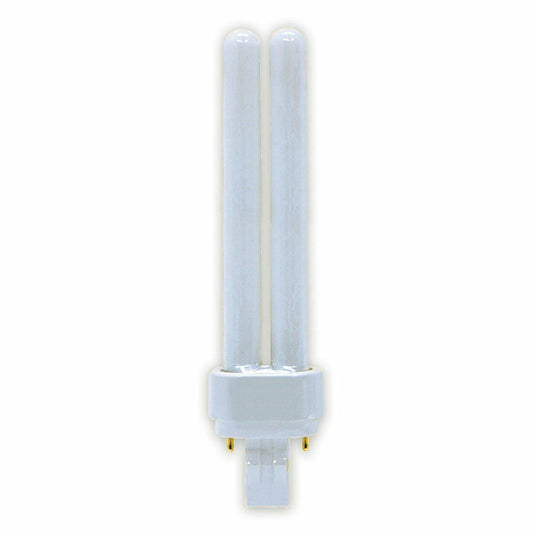GE 97600 Traditional Lighting Compact Fluorescent PLUG-IN QUAD, 18W Warm White (3500K) 1-Pack