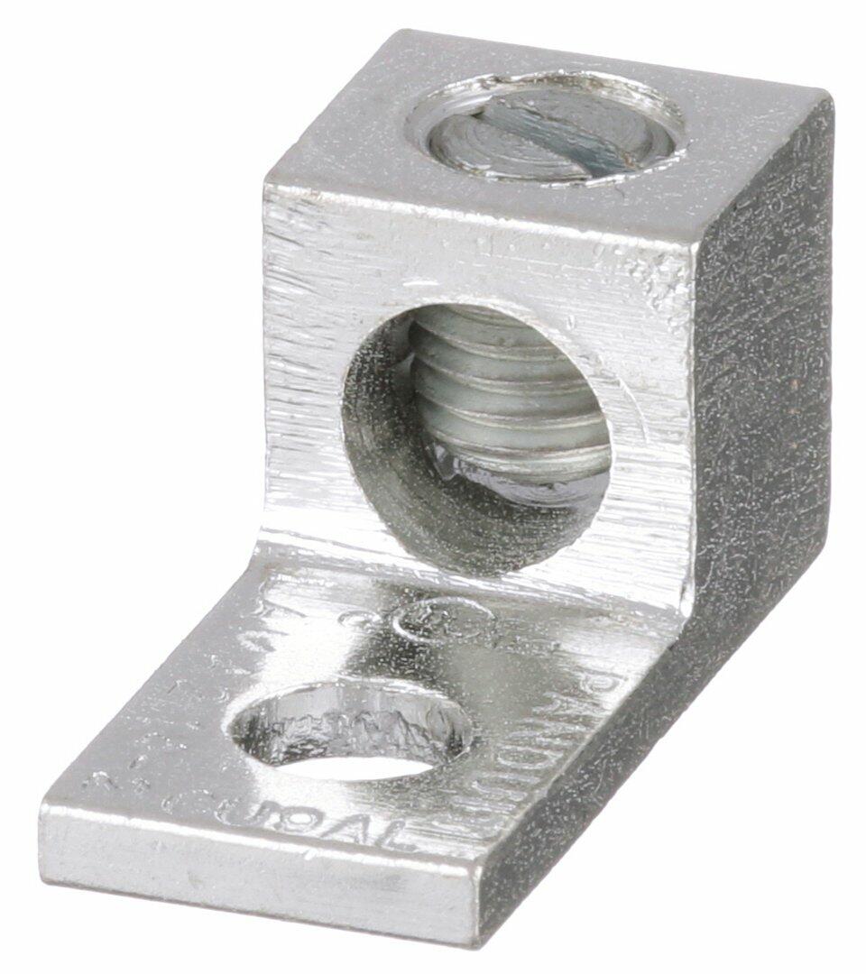 Panduit LAMA2-14-QY One-Hole Aluminum Mechanical Lug, Single Barrel Lug, Type Lama, #14 - #2 AWG, 1/4-Inch Stud Hole