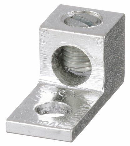 Panduit LAMA2-14-QY One-Hole Aluminum Mechanical Lug, Single Barrel Lug, Type Lama, #14 - #2 AWG, 1/4-Inch Stud Hole