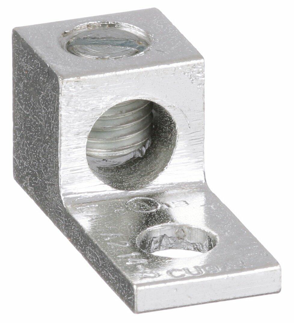 Panduit LAMA2-14-QY One-Hole Aluminum Mechanical Lug, Single Barrel Lug, Type Lama, #14 - #2 AWG, 1/4-Inch Stud Hole