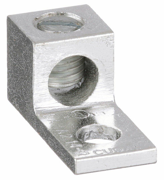 Panduit LAMA2-14-QY One-Hole Aluminum Mechanical Lug, Single Barrel Lug, Type Lama, #14 - #2 AWG, 1/4-Inch Stud Hole