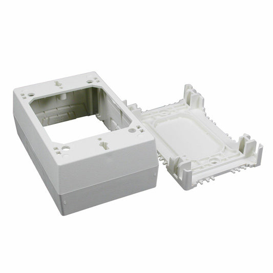 Legrand Wiremold NM35 Nonmetallic Plastic Raceway for Extending Power, 1 Gang Extra Deep Outlet Box, 1 3/4" Deep, Ivory (1 Pack)