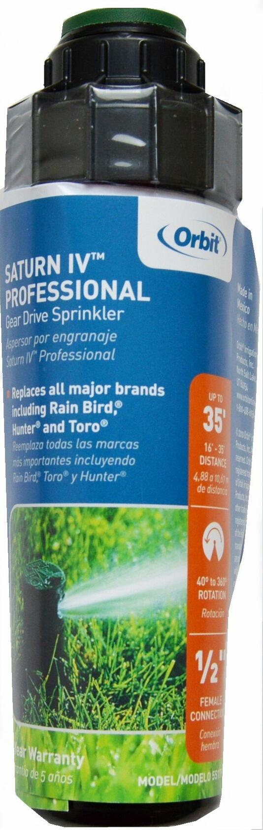 Orbit 55179 Saturn IV Pro Gear Drive Rotor Sprinkler Spray Head with Matched Precipitation (5)