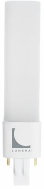 Lunera GX23 2-Pin Horizontal CFL LED Dimmable Light Bulb, 5W, 580 Lumen, 3000K CCT, Ballast or Line Driven, 4th Generation, Plug-and-Play 4-Pin Compact Fluorescent Lamp Replacement