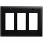 Legrand Tp263 Trademaster 3-Gang Decorator Outlet/Rocker Wall Plate - Black