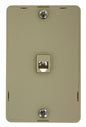 Leviton 40914-I Telephone Wall Phone Jack, 6P4C, Screw Terminal - Ivory