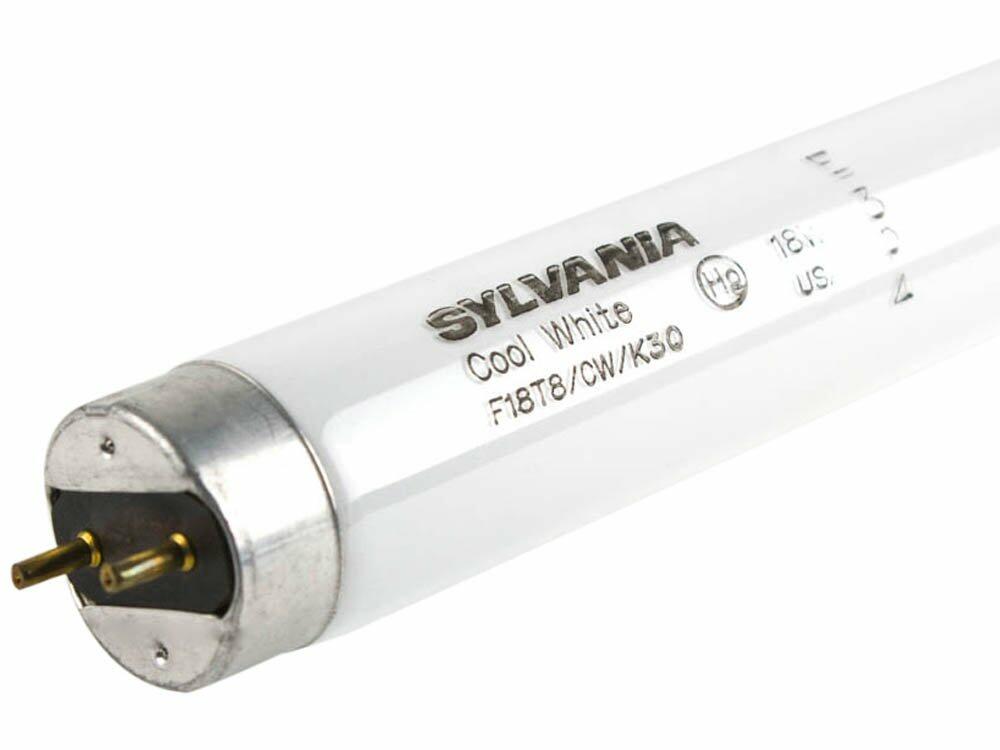 Sylvania 23030 F18T8 CW K 30 18 Watt Cool White Fluorescent Appliance Light Bulb 30 Length