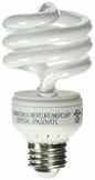 20W Compact Fluorescent T3 Spiral Bulb