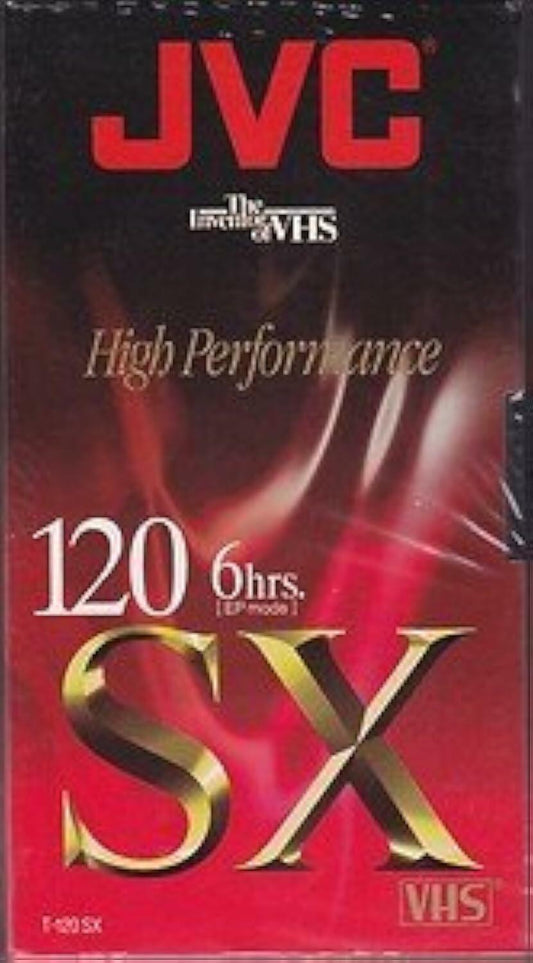 JVC T-120 SX 6 Hour VHS Cassette Tape - 4 pack