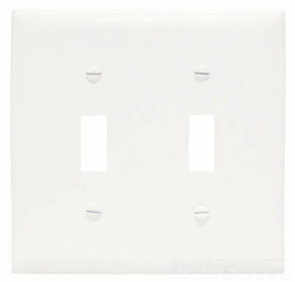 Pass & Seymour TPJ2WCC10 Wall Plate, 2 Gang, White