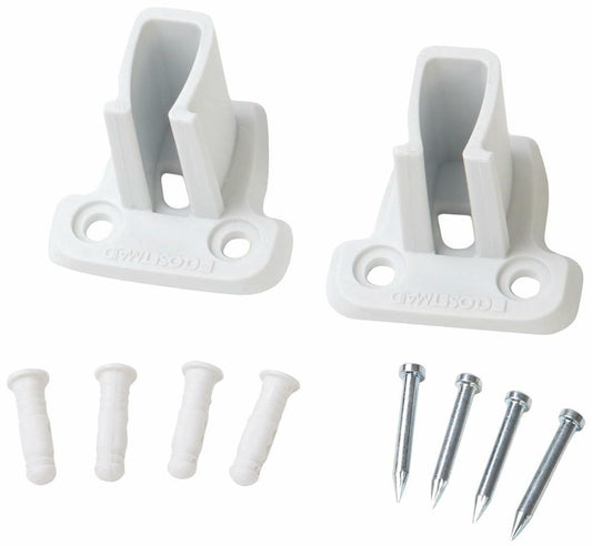 Closetmaid 1741 Low Profile Wall Bracket, White