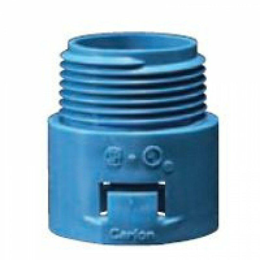 Carlon A243E-CAR Conduit Adapter, 3/4 in MPT, 1.54 in L, PVC, Blue