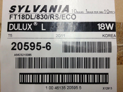 Sylvania 18W Long Single Tube 4-Pin 2G11 Plug-In base 3000K fluorescent Light bulb