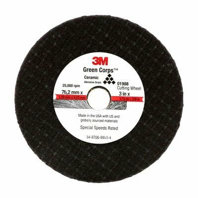 3M 3 x 1/16 x 3/8 Green Corps CUT-OFF WHEEL1988 01988 - EACH