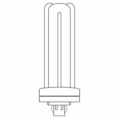 ge lighting plug-in cfl,42w,dimmable,4100k,17,000 hr f42tbx/841/a/eco