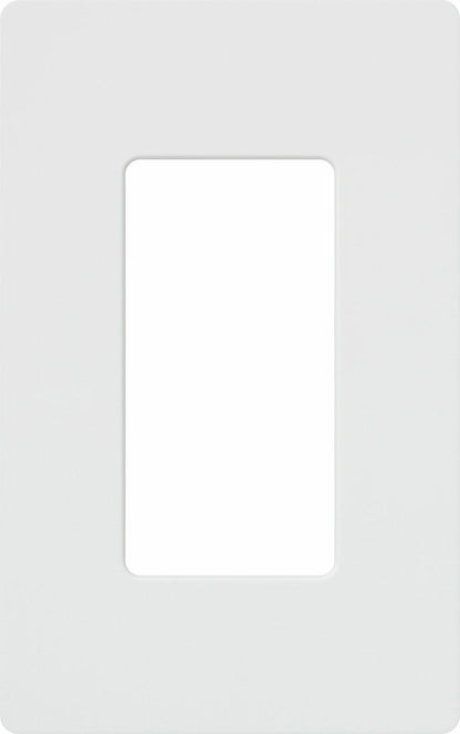Lutron Claro Light Switch Cover Plate, 1 Gang Wallplate, for Decorator Light Switches, Rocker Light Switch Cover, Outlet Cover, Screwless Switch Plate Cover, Gloss, CW-1-WH, White
